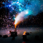 Fireworks on New Years Eve.